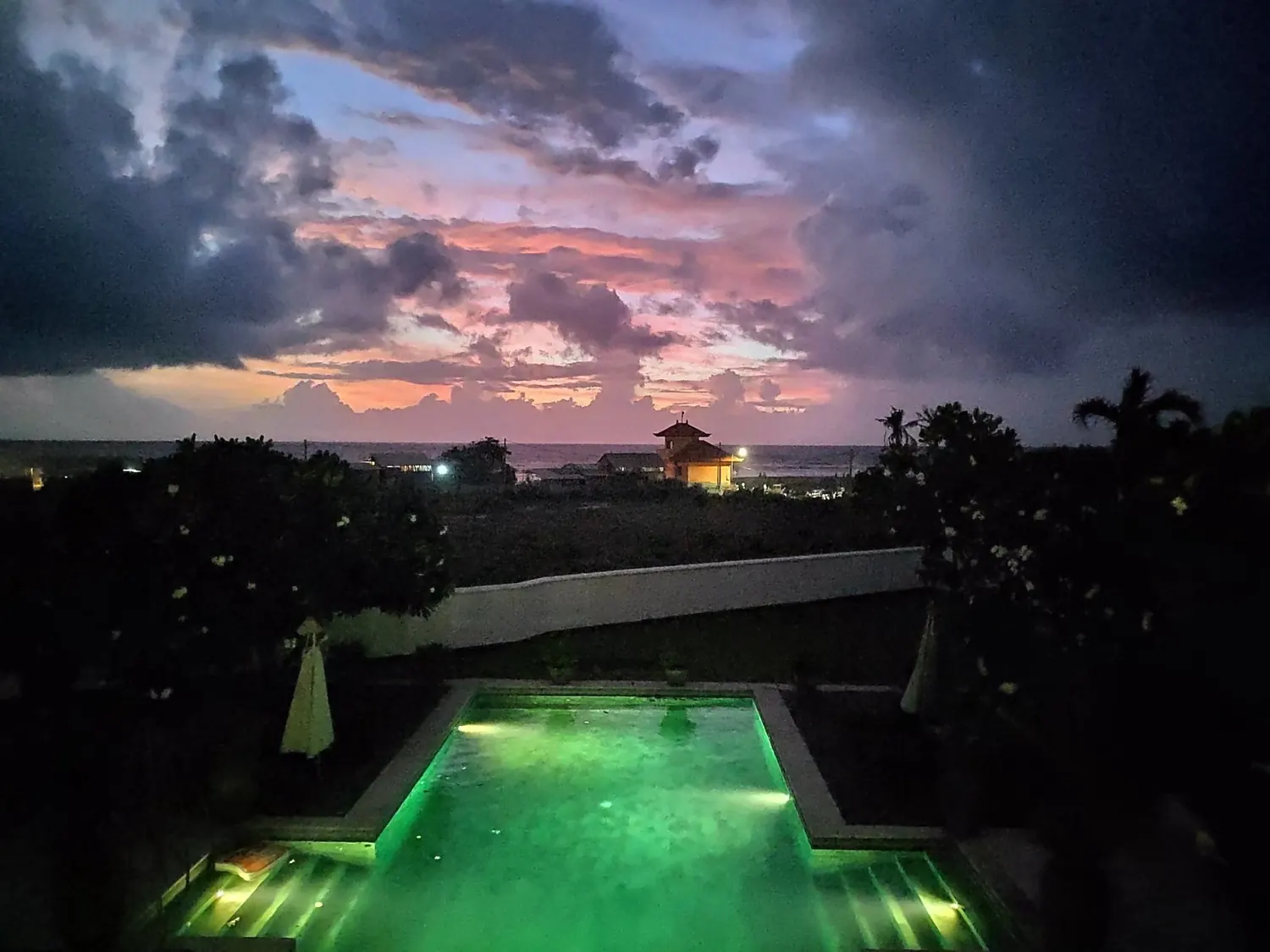 The villa at twilight
